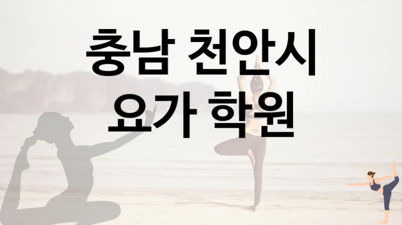 충남 천안시  요가 할 수 있는 곳 추천  5