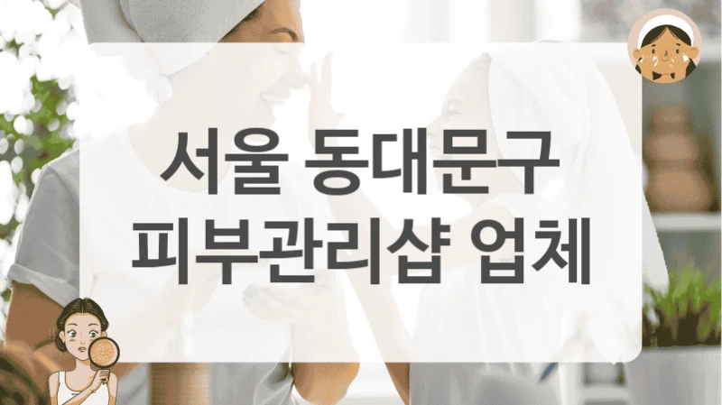 꿀피부 비결 서울 동대문구 피부관리샵 추천