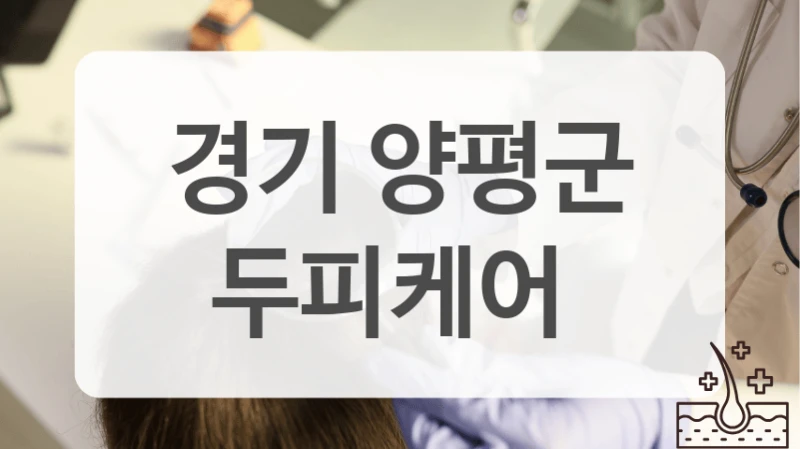 칙칙한 모발 고민이라면? 양평군 두피케어 상담