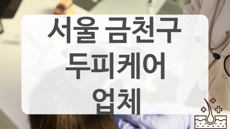 서울 금천구 두피 클리닉 M자 탈모 두피케어 방법